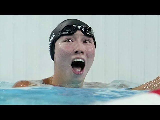 Parents celebrate Torri Huske's 100m butterfly gold | NBC4 Washington