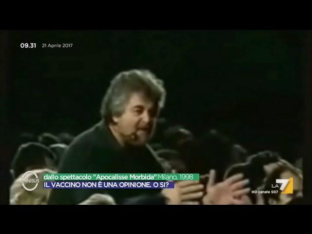 Beppe Grillo sui vaccini in un monologo del 1998