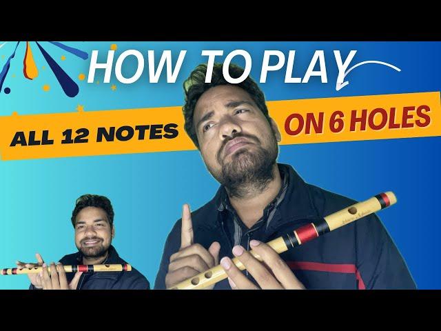 How to Play all 12 notes on a Flute बाँसुरी पर सभी 12 स्वर कैसे बजाएं