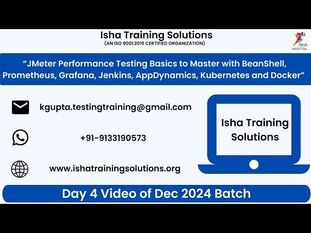 JMeter Performance Testing Basics to Master Day-4 on 24th Dec.WhatsApp us on +91-9133190573 toenroll