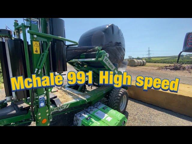 Wrapping bales with 991 high speed with the hay team. Episode 66