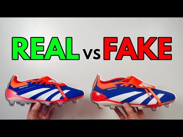 REAL VS FAKE! ADIDAS PREDATOR ELITE FT BLUE FOOTBALL BOOT COMPARISON! (CLEATS)