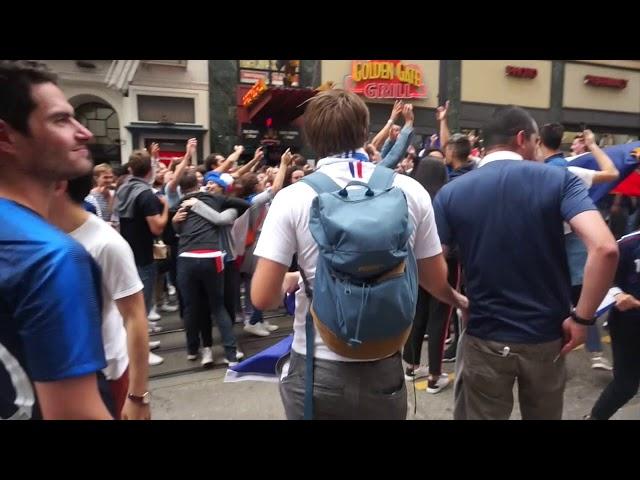 French Team Fans in San Francisco going crazy!