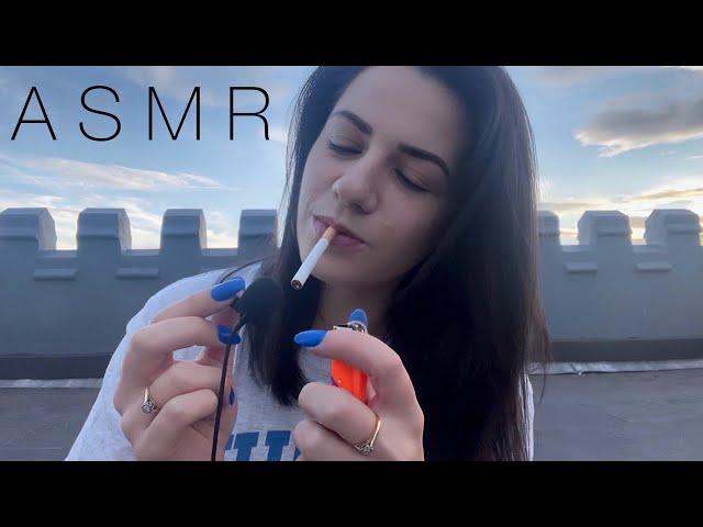 ASMR | 5 Min Smoke & Chill  (Smoking, Mic Blowing & Whispering)