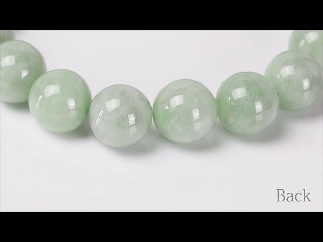 高徳の色【１点もの】翡翠（ジェダイト）12mm　シンプルブレスレット