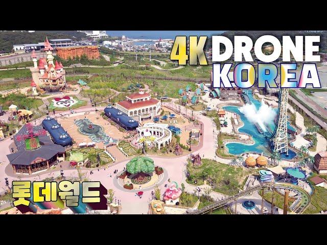 4K DRONE KOREA 부산 롯데월드어드벤처 스카이라인루지부산 롯데아울렛 동부산 이케아 AERIAL VIEW LOTTE WORLD ADVENTURE LUGE BUSAN