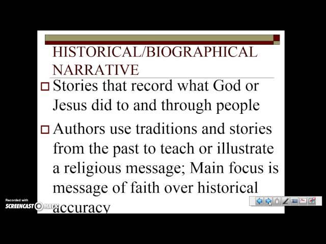 Literary Genres in the Bible