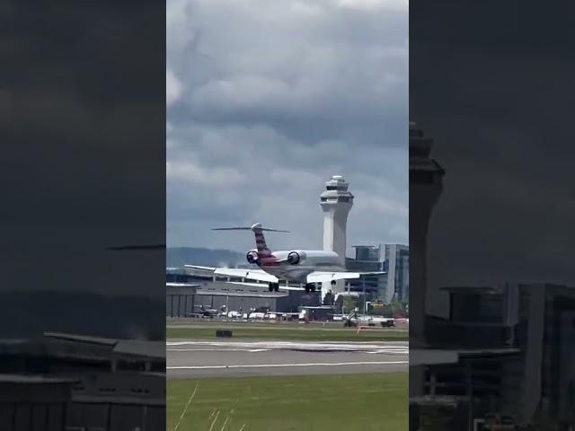 American eagle landing at PDX