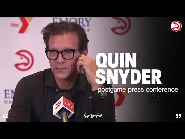 Hawks vs. Bulls Postgame Press Conference: Quin Snyder