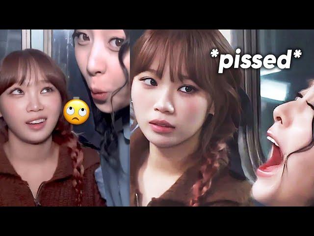 YUNJIN being an expert at annoying CHAEWON *again* (behind the scenes FUNNY moments CRAZY MV Japan)