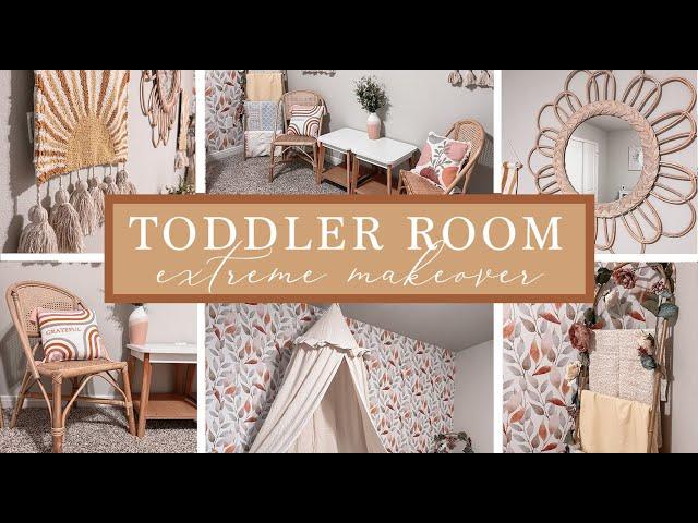 DECORATING MY TODDLERS ROOM | how to transform a child's room in no time + boho decor haul