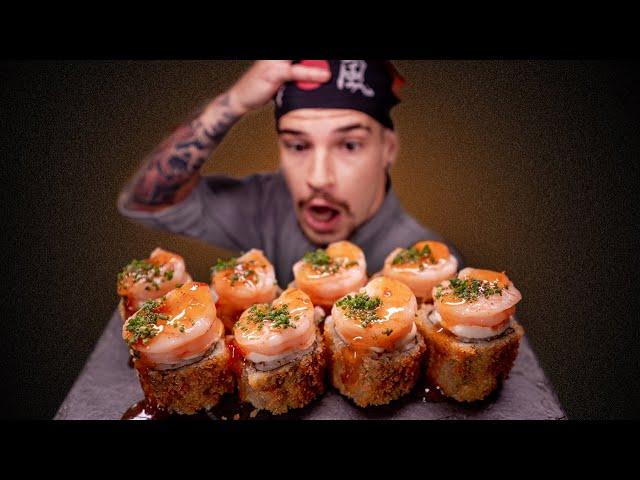 HOT EBI: sushi de camarão por metade do preço do Fila | Como fazer Sushi