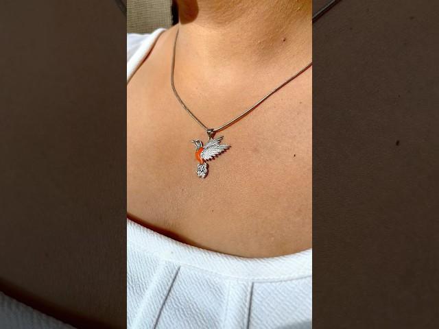 Elegant Humming bird Necklace | A Touch of Nature | #viral  #shorts #jewellery #925sterlingsilver