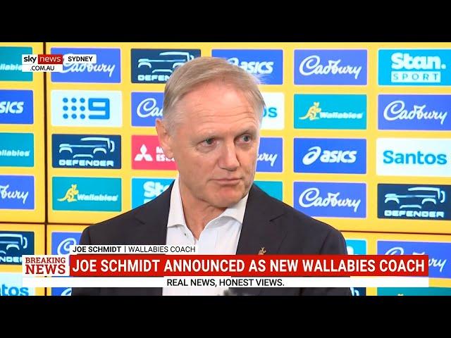 Joe Schmidt speaks after being announced as new Wallabies coach