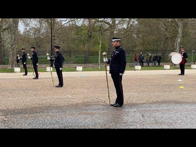 Drum Major Drill for Trooping the Colour - Wellington barracks