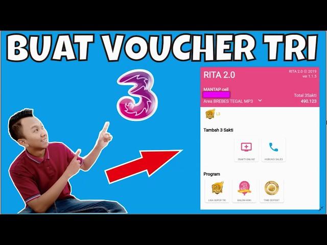 CARA MEMBUAT VOUCHER TRI PAKAI APLIKASI RITA