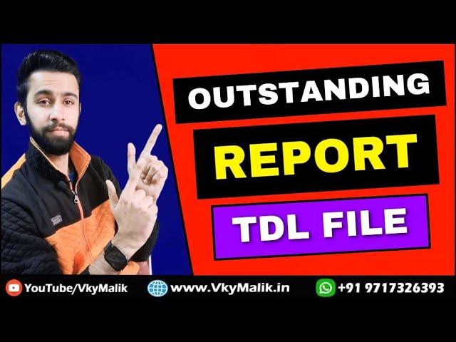 Outstanding Report TDL File in Tally Prime | Tally Prime All TDL Free Download | Free TDL File