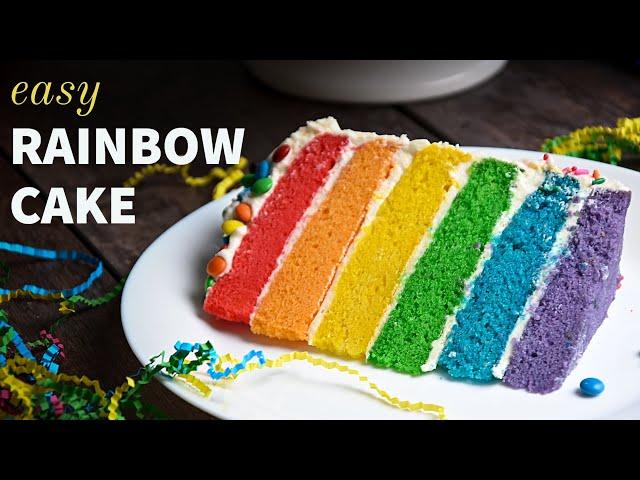 Easy Rainbow Cake Recipe