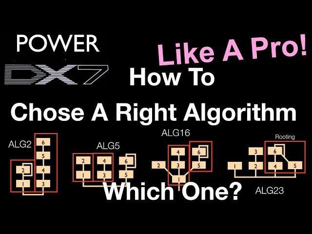 How To Learn Yamaha DX7 Like A Pro, BT - How To Pick A Right Algorithm Like A Pro