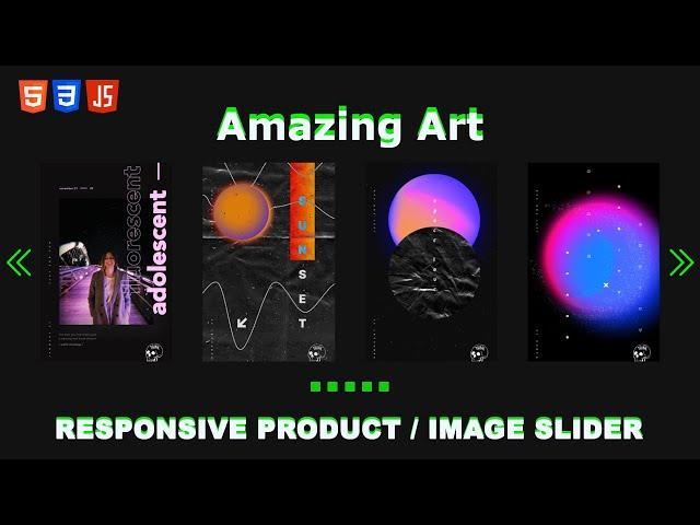How to Create a Fully Responsive Product/Image Slider using HTML, CSS, and JavaScript