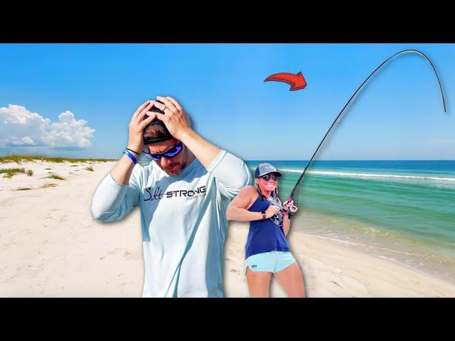 Husband vs. Wife Fishing Challenge!! **PAINFUL Consequence**