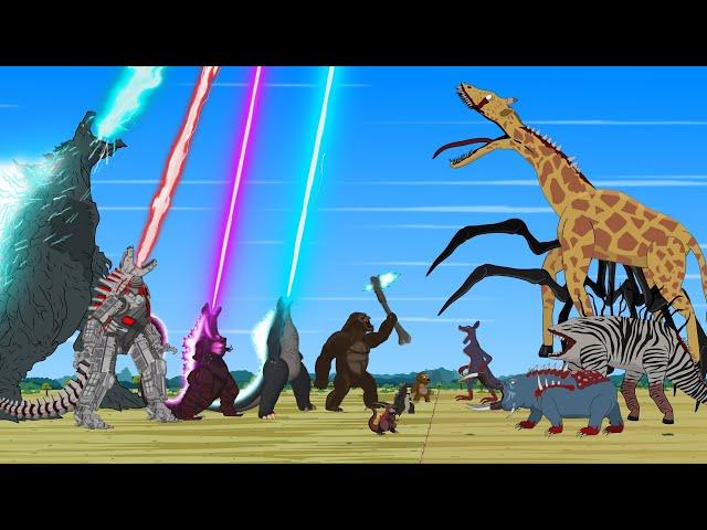 TEAM GODZILLA & KONG vs Unnatural Habitat Animals MONSTERS: If Boundary Changes? - FUNNY CARTOON