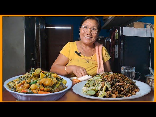 CHINESE CHIVES curry (maroi nakuppi thongba) || Manipuri home cooking || NORTHEAST Indian food