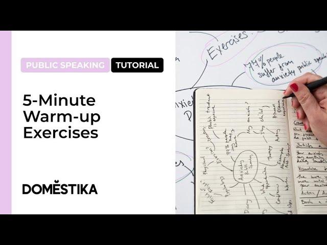 Public Speaking Tutorial: 5-Minute Warm-up Exercises by Dasha Dollar-Smirnova | Domestika English