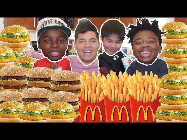 ENTIRE MCDONALD'S MENU IN 10 MIN CHALLENGE!