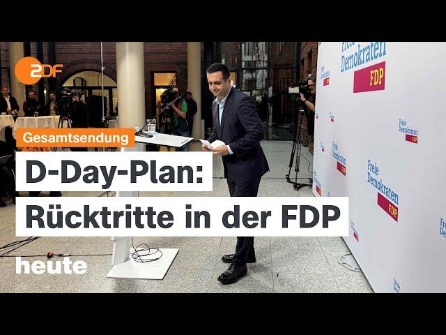 heute 19 Uhr vom 29.11.24 Rücktritte bei FDP, Stellenabbau in der Industrie, Proteste in Georgien