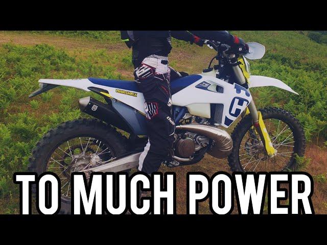 Husqvarna te250i first ride (to powerful)