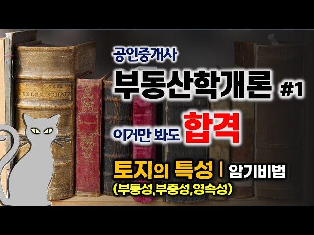 공인중개사 공부방법 - 이거만 봐도 합격! 부동산학개론#1- 토지의 특성 (부동성,부증성,영속성) 암기방법