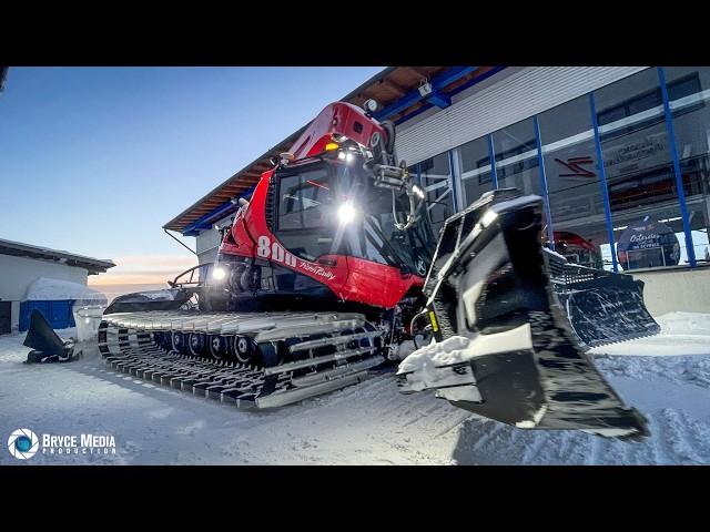 Pistenbullys im Einsatz! Snow groomers in action! Pistenbully 800 - 600. am Hintertuxer Gletscher 24