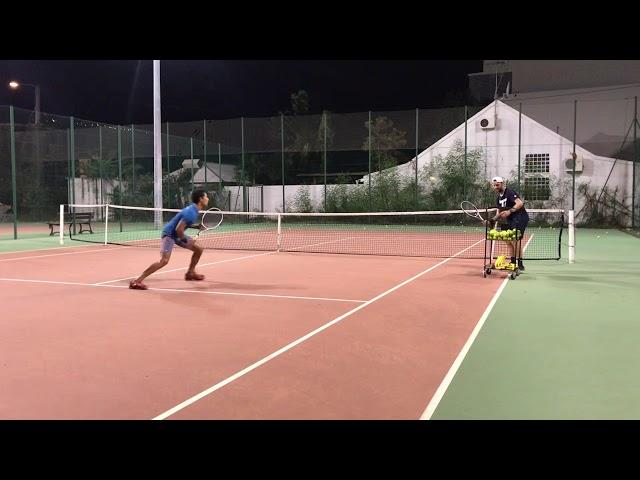 Tennis drills for volley and overhead smash 