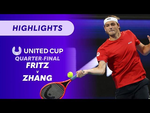 Taylor Fritz (USA) v Zhang Zhizhen (CHN) - United Cup Highlights | Wide World of Sports