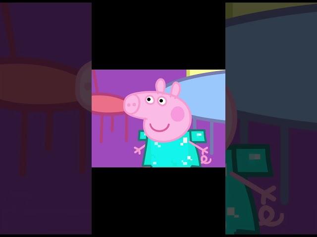 Peppa Pig in diamond armor vs Zombies! Zombie Apocalypse!!! #peppapig #minecraft #animation