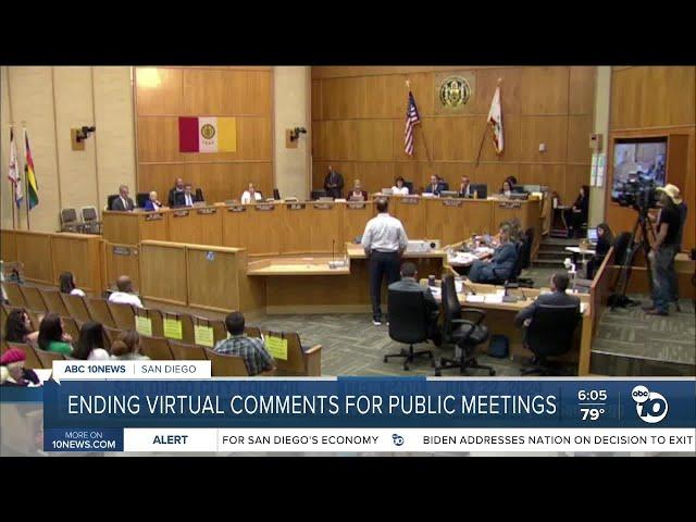 Ending virtual comments for public meetings