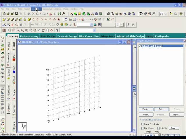 Exercise 1: Bentley STAAD.Pro & Structural Modeler for 2011 Student Steel Bridge Competition