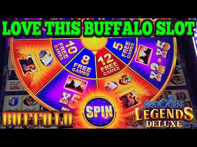 WINNING ON BUFFALO SLOT IN LAS VEGAS! Love that you get 4 Game Screens in the Bonus! #casino #slots