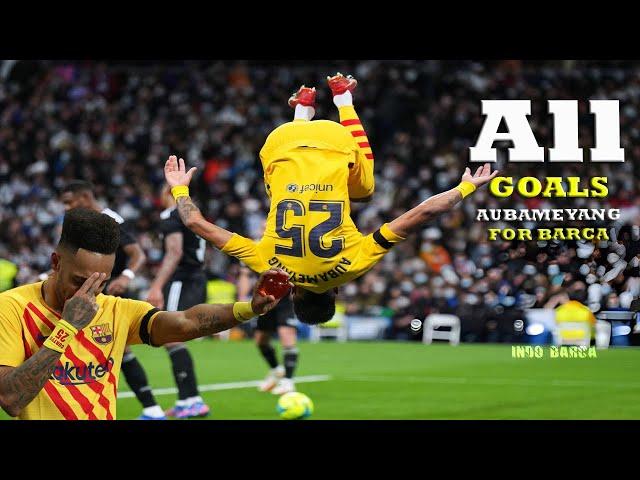 Aubameyang All 17 Goals For Barcelona HD