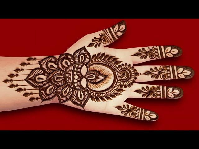 Diwali special full front hand mehndi design | simple diwali mehndi design 2024 | mehandi design