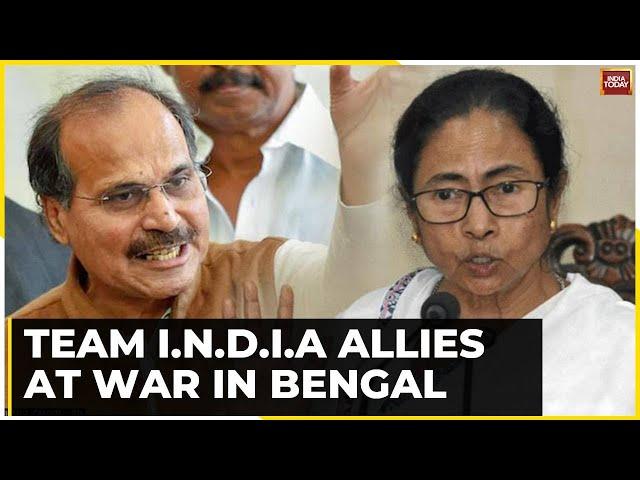 Trinamool Congress Vs Congress Fight Explodes As Adhir Ranjan Slams Mamata | Watch