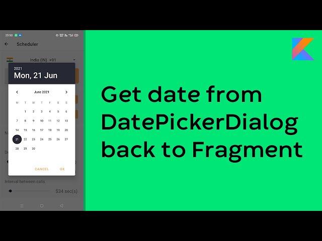 DatePickerDialog with Fragment - Kotlin