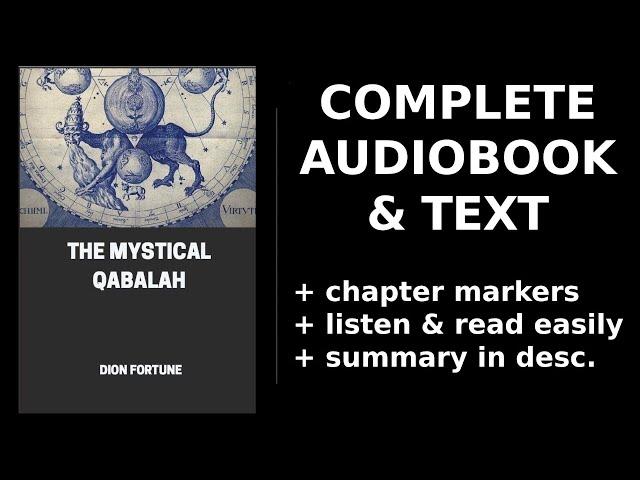 The Mystical Qabalah  By Dion Fortune. FULL Audiobook