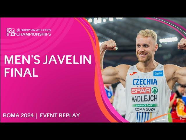 Vadlejch STRIKES gold!  Men's javelin final replay | Roma 2024