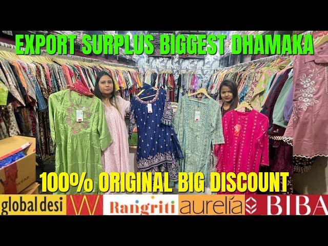 Cheapest Export Surplus | W Biba Aureila 100% Original | Kurti & Skd | WHOLESALE From Big Warehouse
