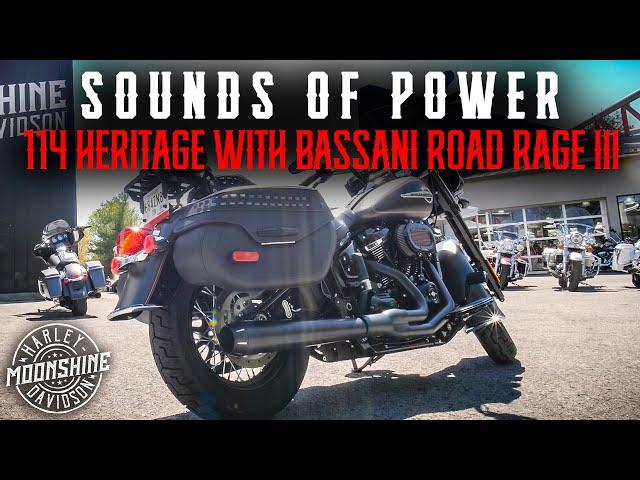 Moonshine 114 Heritage with Bassani Road Rage III | Moonshine H-D SOUNDS of POWER