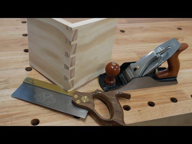 How I am learning to DOVETAIL / The Rob Cosman method / Easy as / With DIY marking knife.