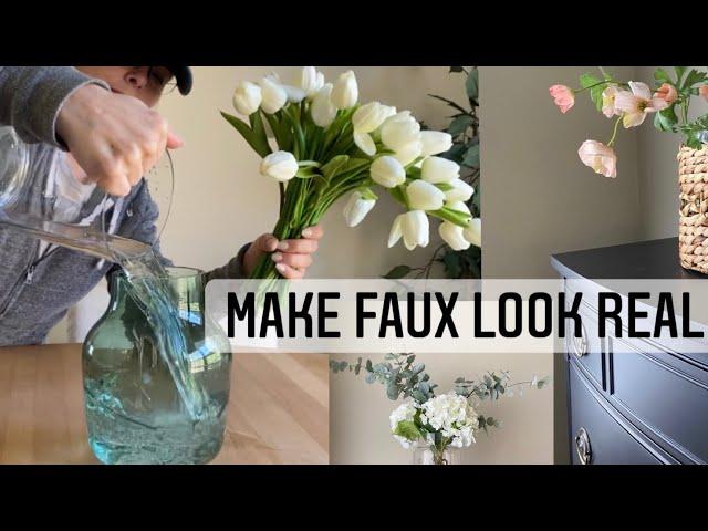 FAUX FLOWER HACKS - how to stage Furniture