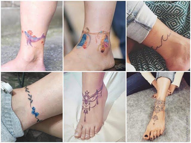 50 Gorgeous Ankle Bracelet Tattoo Design Ideas